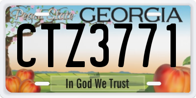 GA license plate CTZ3771