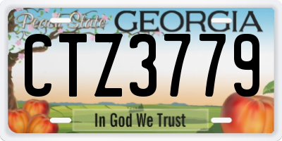 GA license plate CTZ3779