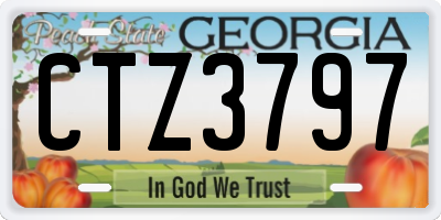 GA license plate CTZ3797
