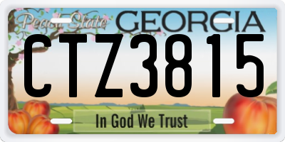 GA license plate CTZ3815