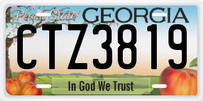 GA license plate CTZ3819