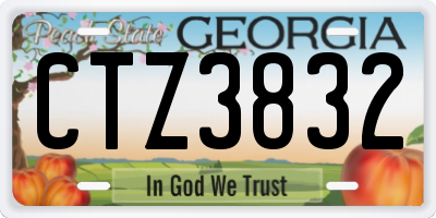 GA license plate CTZ3832