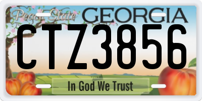 GA license plate CTZ3856