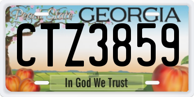 GA license plate CTZ3859