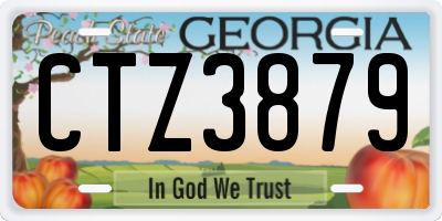 GA license plate CTZ3879