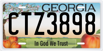 GA license plate CTZ3898