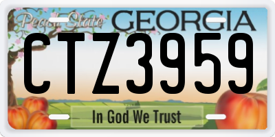 GA license plate CTZ3959