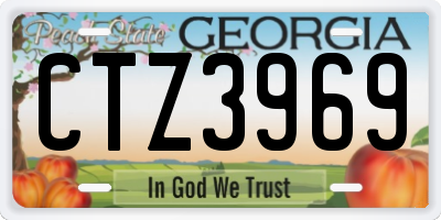 GA license plate CTZ3969