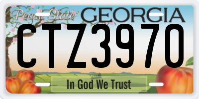 GA license plate CTZ3970
