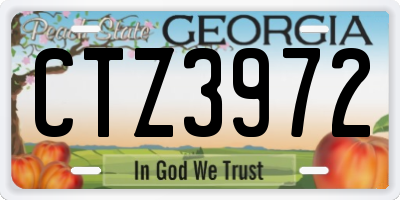 GA license plate CTZ3972
