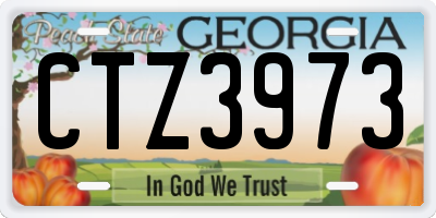 GA license plate CTZ3973