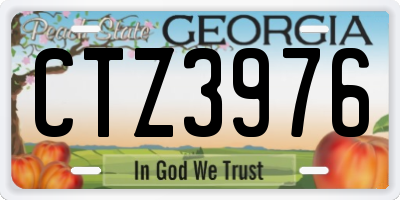 GA license plate CTZ3976