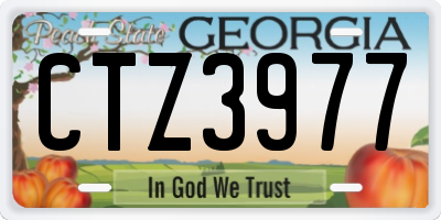 GA license plate CTZ3977