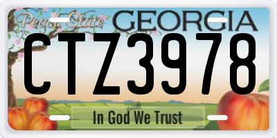 GA license plate CTZ3978