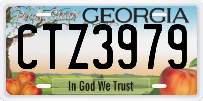 GA license plate CTZ3979