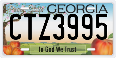 GA license plate CTZ3995