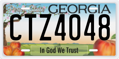 GA license plate CTZ4048