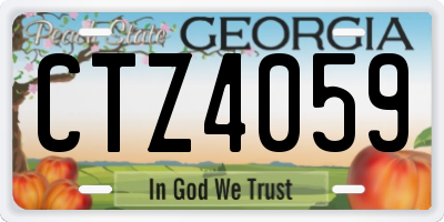 GA license plate CTZ4059