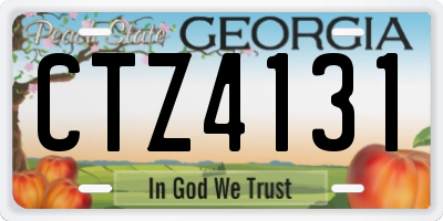 GA license plate CTZ4131