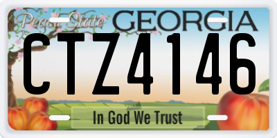GA license plate CTZ4146
