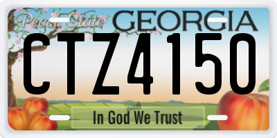 GA license plate CTZ4150