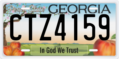 GA license plate CTZ4159