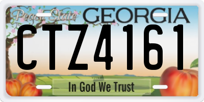 GA license plate CTZ4161