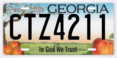GA license plate CTZ4211
