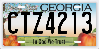 GA license plate CTZ4213