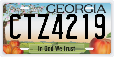 GA license plate CTZ4219