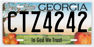 GA license plate CTZ4242