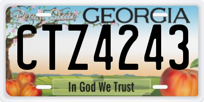GA license plate CTZ4243