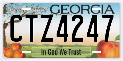 GA license plate CTZ4247