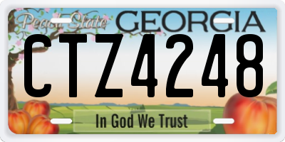 GA license plate CTZ4248