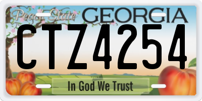 GA license plate CTZ4254