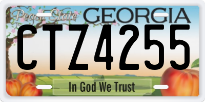 GA license plate CTZ4255