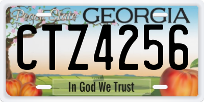 GA license plate CTZ4256