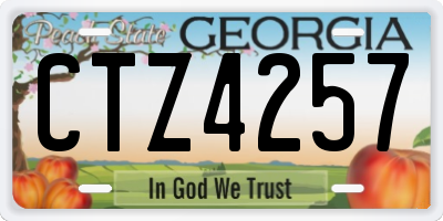 GA license plate CTZ4257