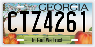 GA license plate CTZ4261