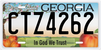 GA license plate CTZ4262