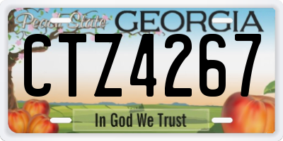 GA license plate CTZ4267