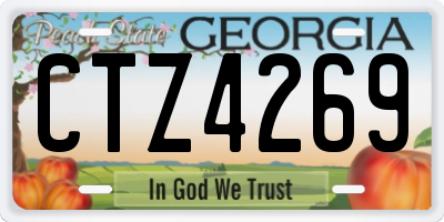 GA license plate CTZ4269