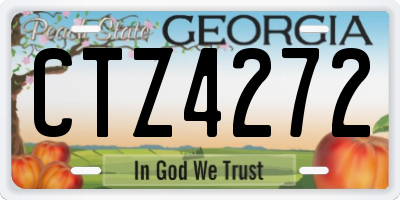 GA license plate CTZ4272