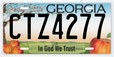 GA license plate CTZ4277