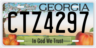 GA license plate CTZ4297