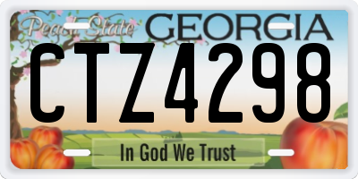 GA license plate CTZ4298