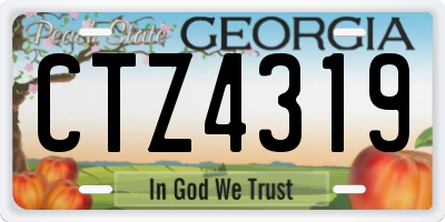 GA license plate CTZ4319