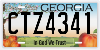 GA license plate CTZ4341