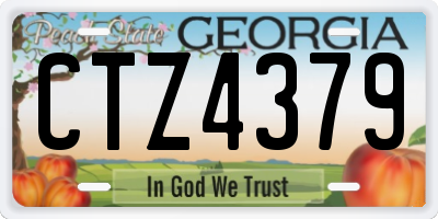 GA license plate CTZ4379