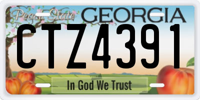 GA license plate CTZ4391